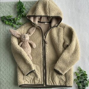 Lands End Kids Fleece lined Sherpa Jacket 
size Medium 5/6